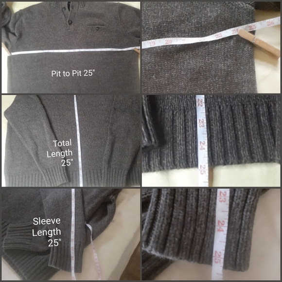 Polo Ralph Lauren Classic Brown Heather 1/4 Button Down Cotton Men's XL - Picture 14 of 16